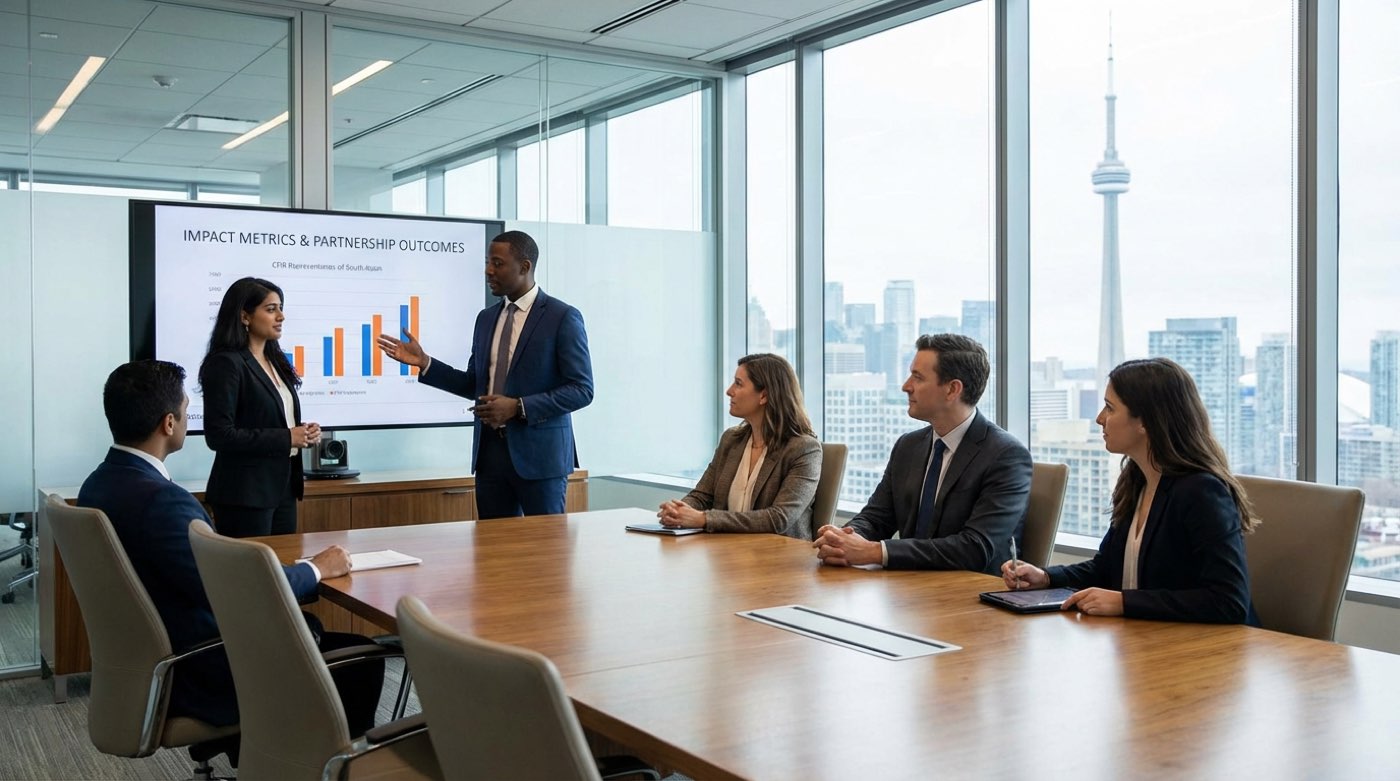 Corporate partnership meeting